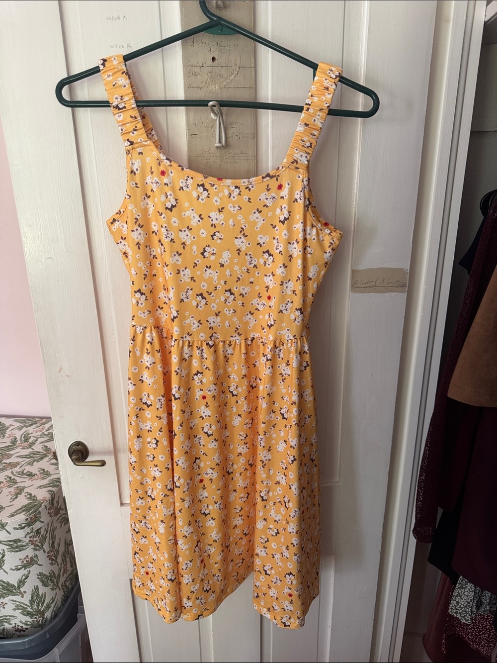 Amazon Yellow Floral Midi Dress